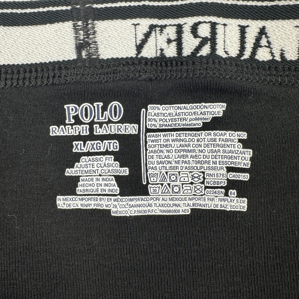 Polo Ralph Lauren Men 3 Pack Boxer Briefs Black Classic Fit XL Red Pony Logo NEW - Picture 5 of 7